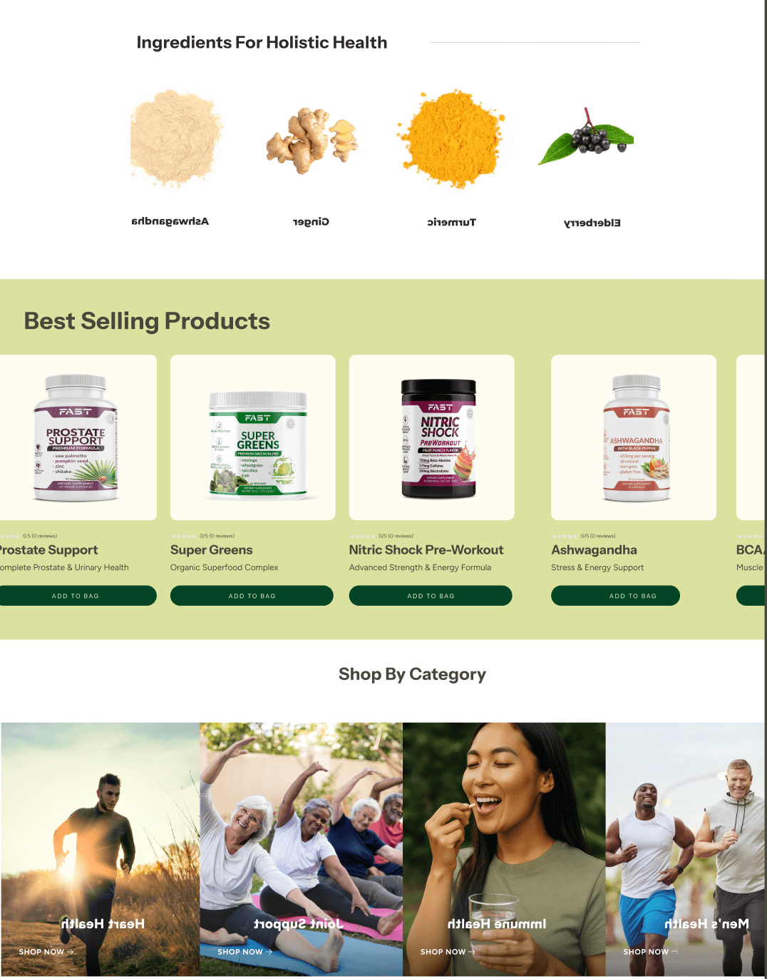 Redesigned homepage mobile middle