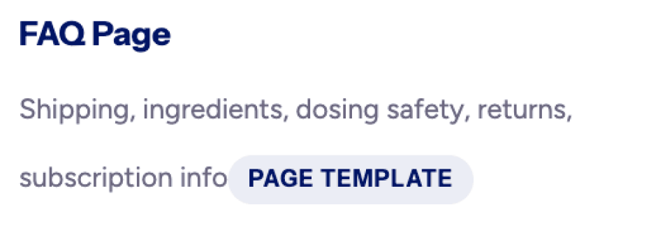 FAQ Page detail