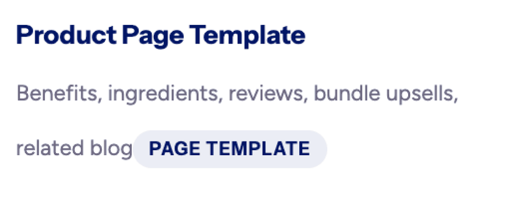 Product Page Template detail