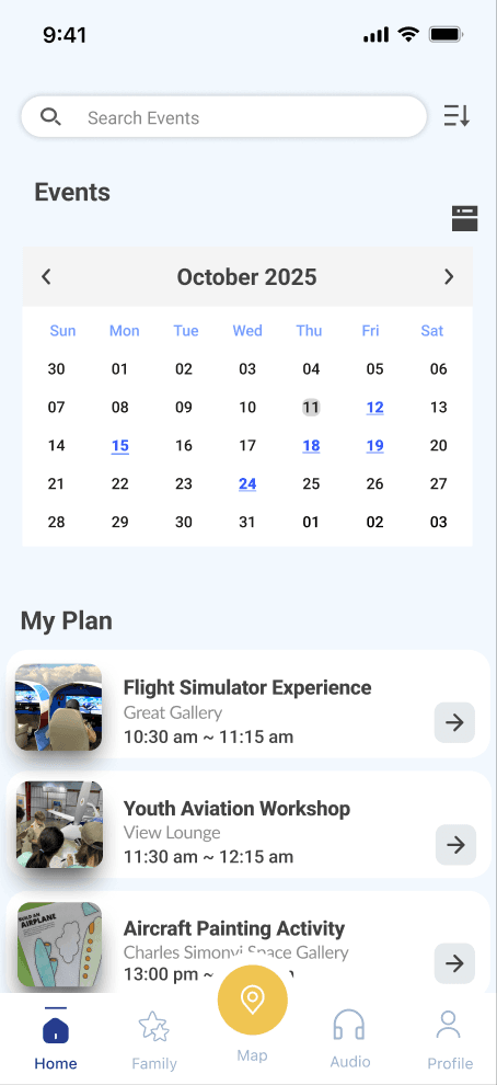 Event Discovery step 2: Calendar